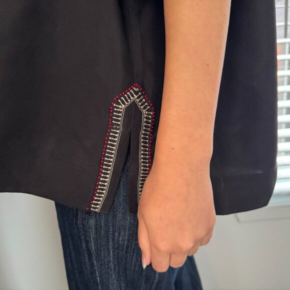 Isabel Marant Embroidered/Beaded Silk Blouse in Black, Fits size Xs - Picture 7 of 15